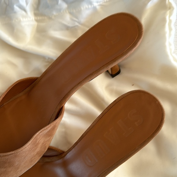 STAUD Brigitte mule kitten heel tan size 41 - Picture 3 of 4